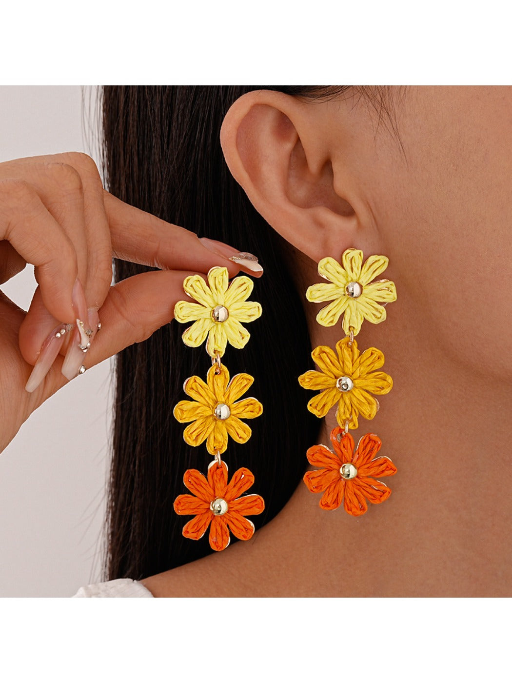 Earwish – Raffia Bloom Tassel Earrings