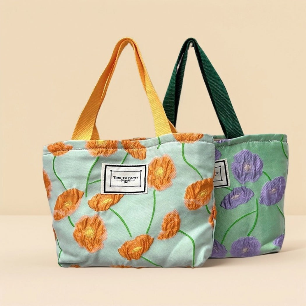 Small Colorblock Jacquard Handbag