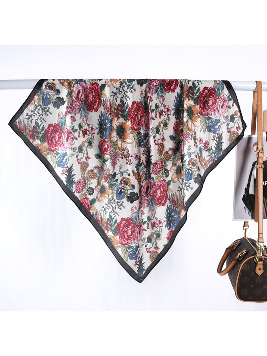 Scarvii - Vintage Garden Floral Square Scarf