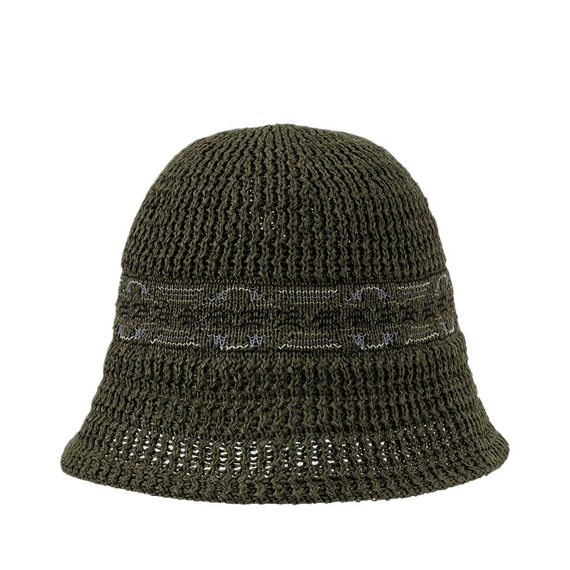 Haila open weave summer hat with visible stitching details on brim