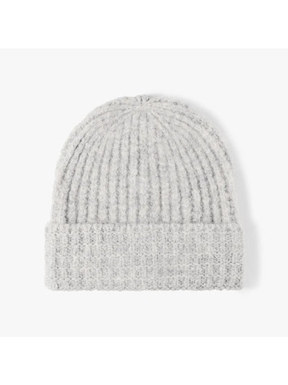 Haila - Textured Ribbed Cuffed Knit Beanie
