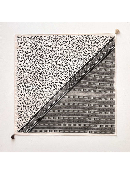 Scarvii - Retro Diagonal Split Boho Square Scarf