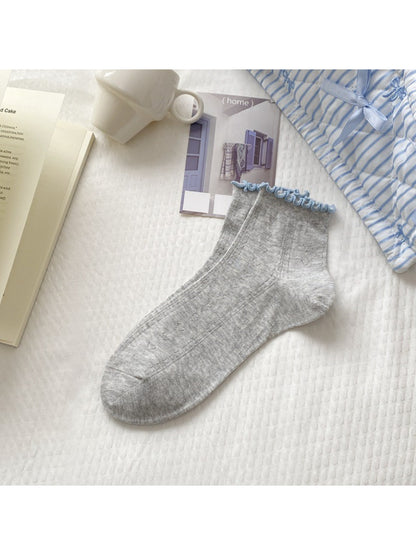 Rufia - Heart Pattern Ruffle Crew Socks product image 6
