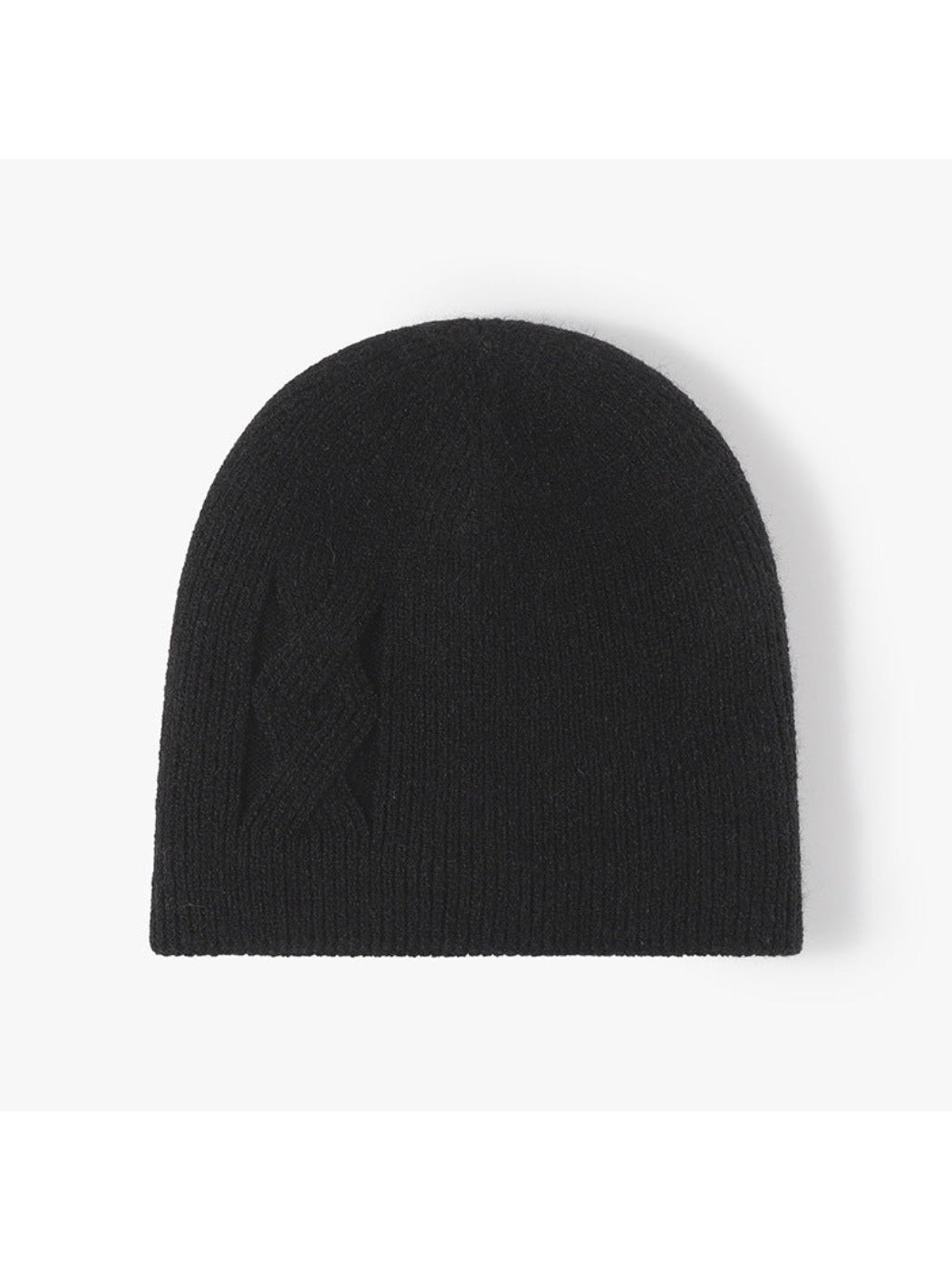 Haila - Tonal Geometric Textured Knit Beanie