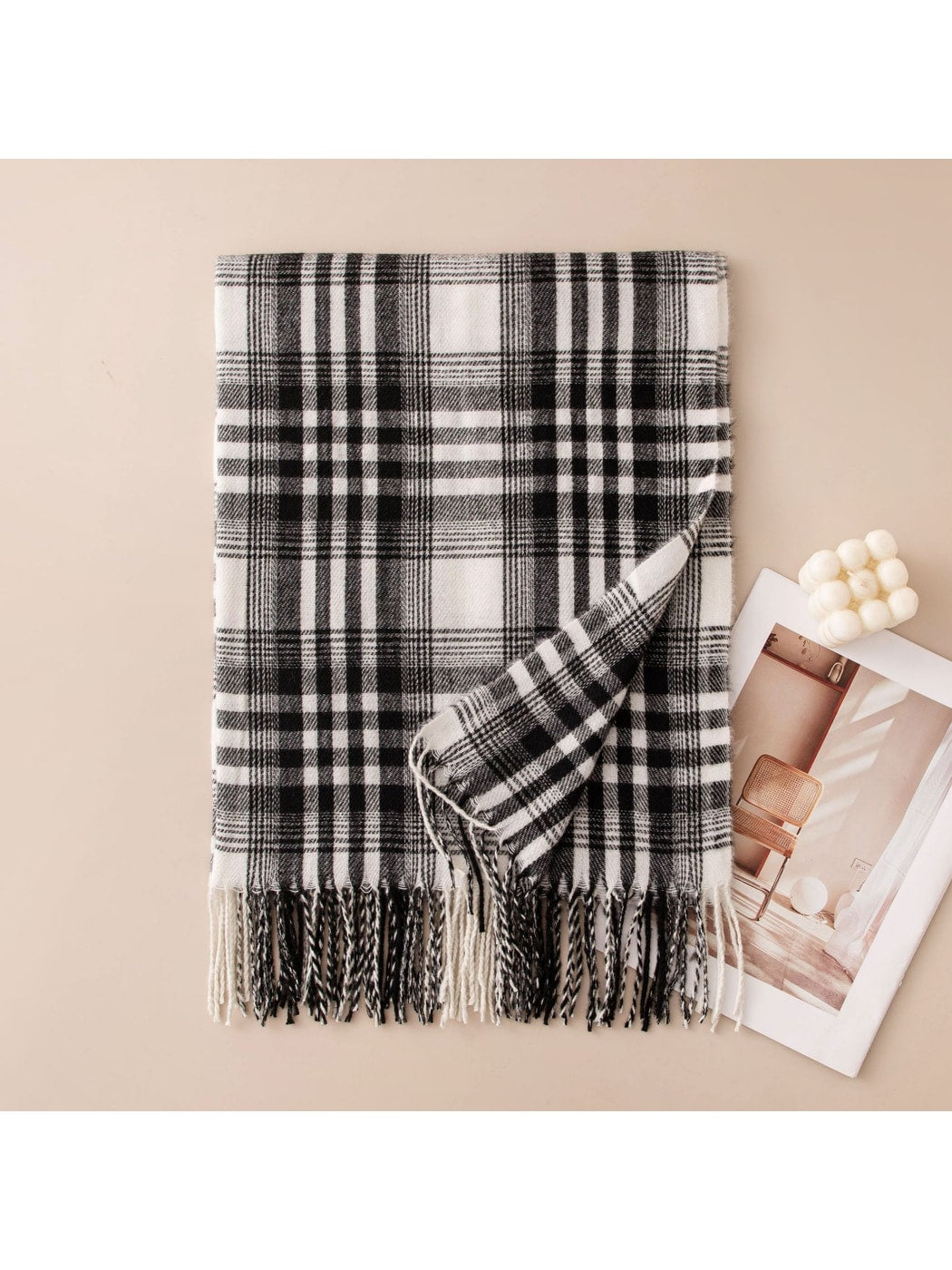 Scarvii - Classic Tartan Tassel Wrap Scarf