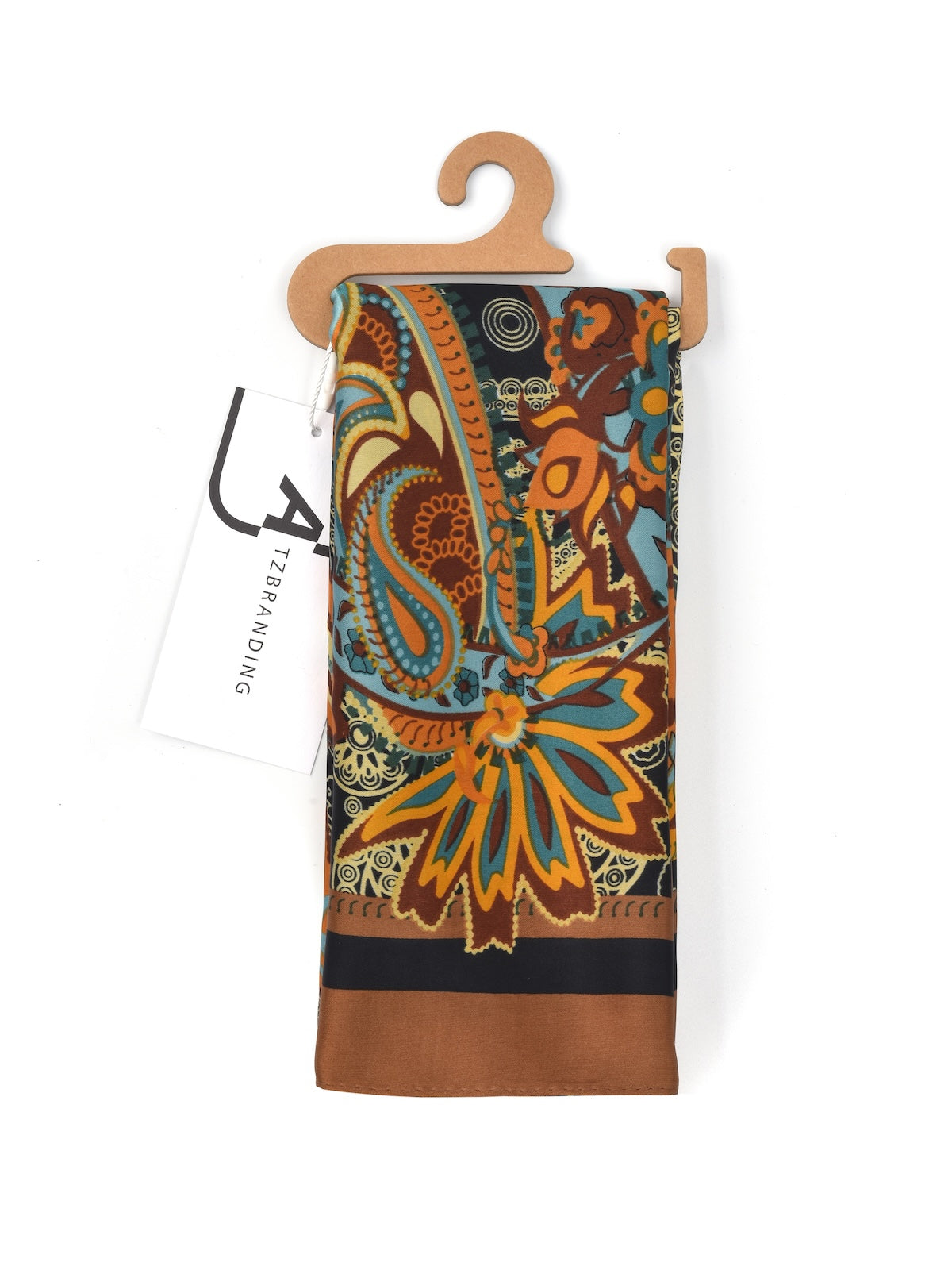 Scarvii – Abstract Paisley Print Long Scarf