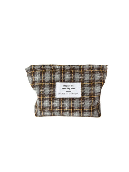 Cosbai – Vintage Plaid Toiletry & Cosmetic Bag