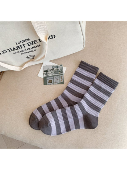 Rufia - Retro Stripe Rib Crew Socks product image 5