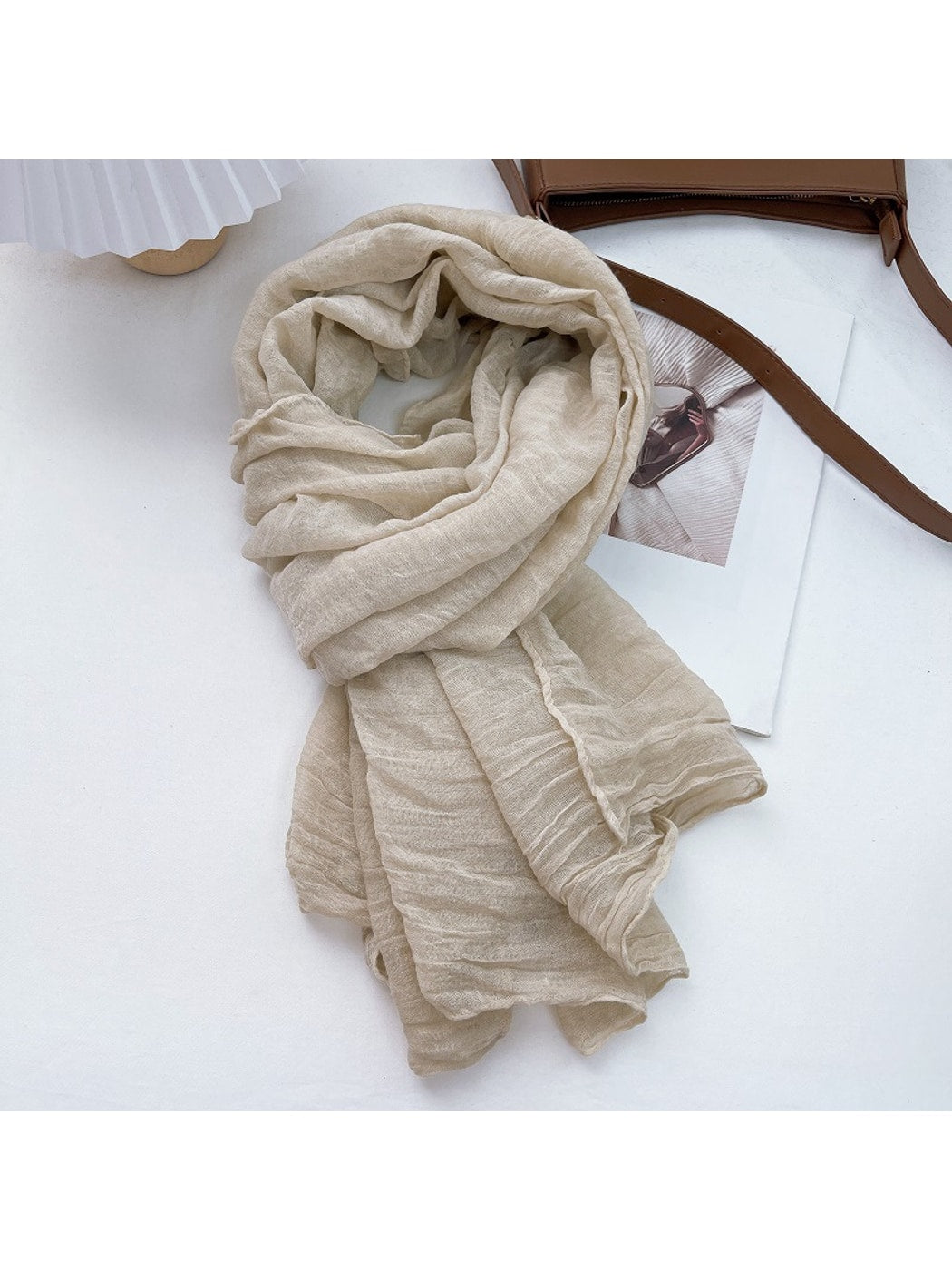 Scarvii - Solid Color Muted Style Long Scarf