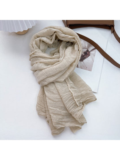 Scarvii - Solid Color Muted Style Long Scarf