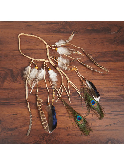 Hairish - Peacock Feather Hair Garland