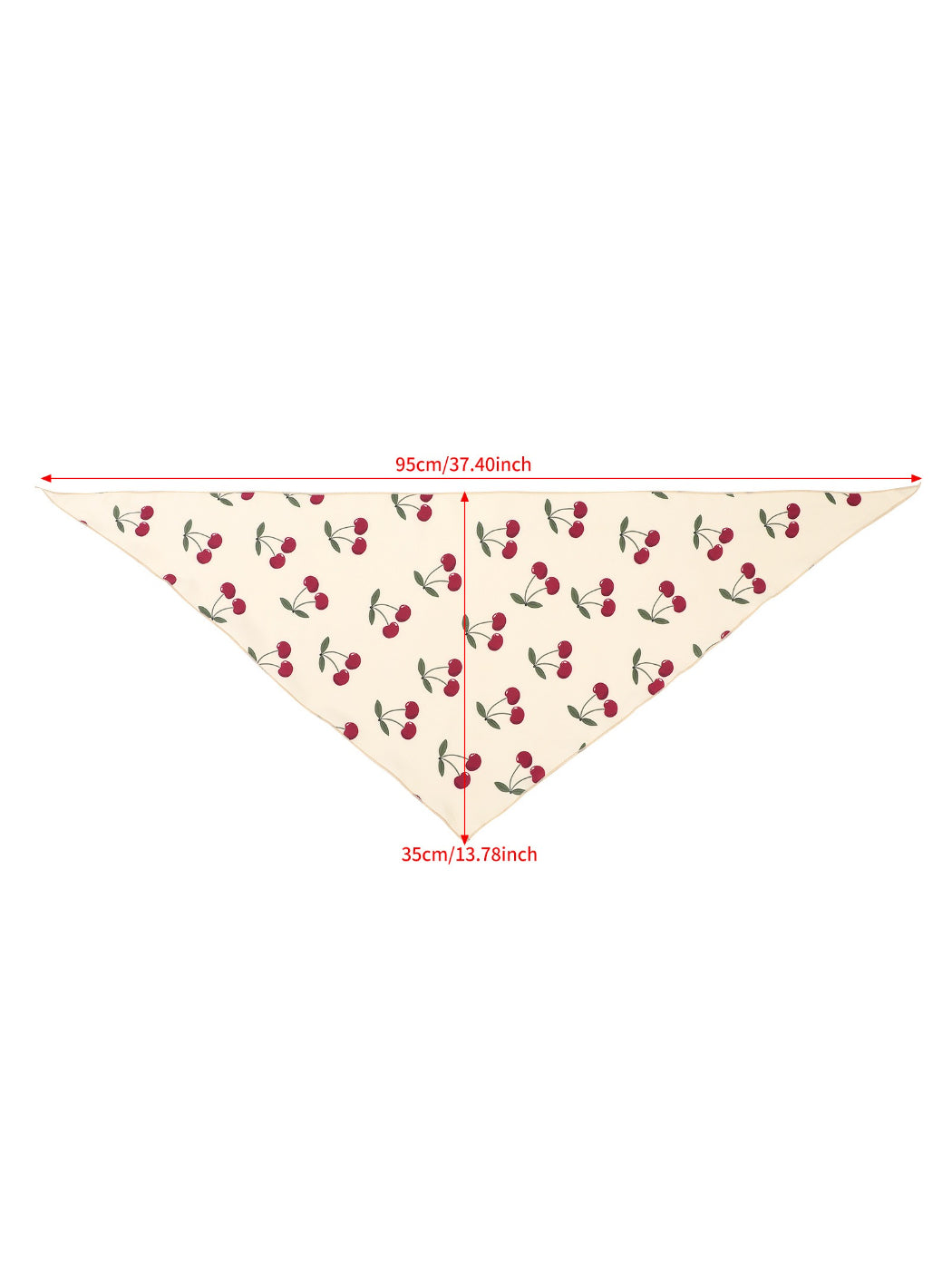 Scarvii Cherry Print Triangle Scarf