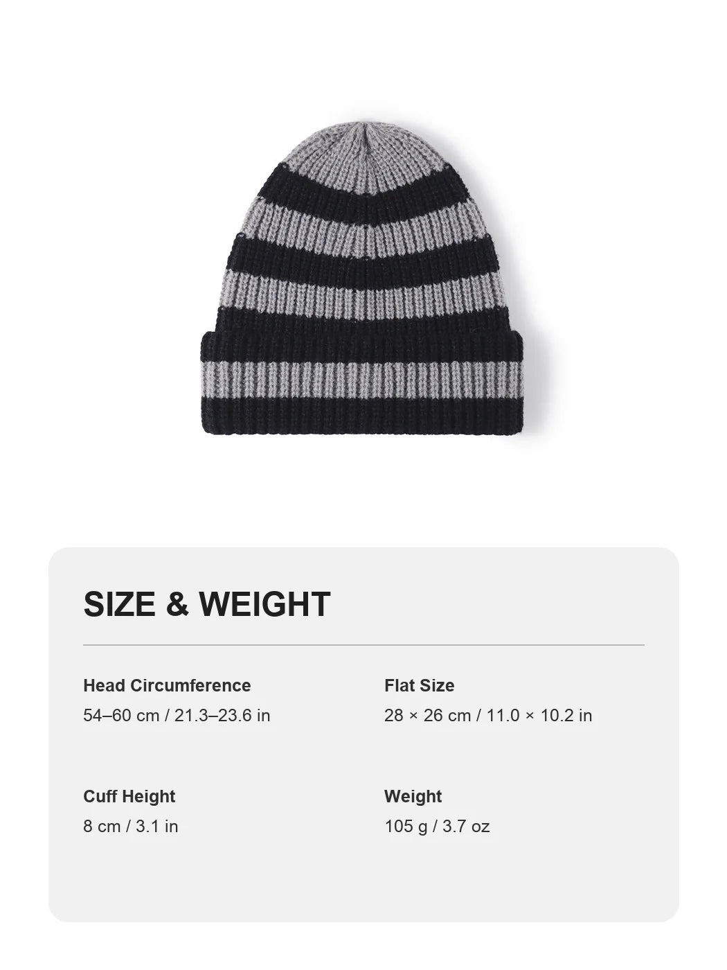 Haila - Wide-Stripe Cuffed Knit Beanie
