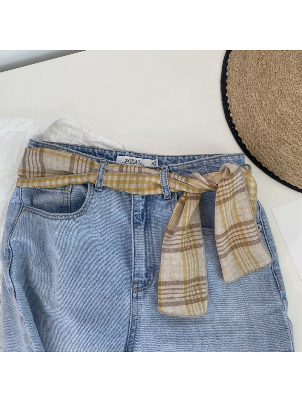 Scarvii Classic Plaid Skinny Scarf