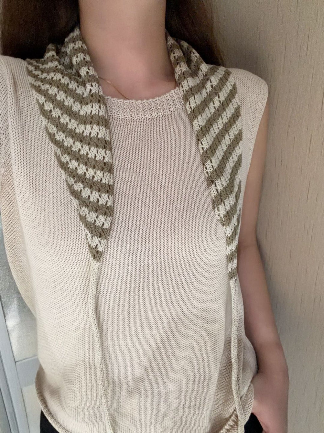 Scarvii Crochet Stripe Triangle Scarf product image