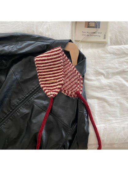 Scarvii - Striped Knit Tie Back Headband