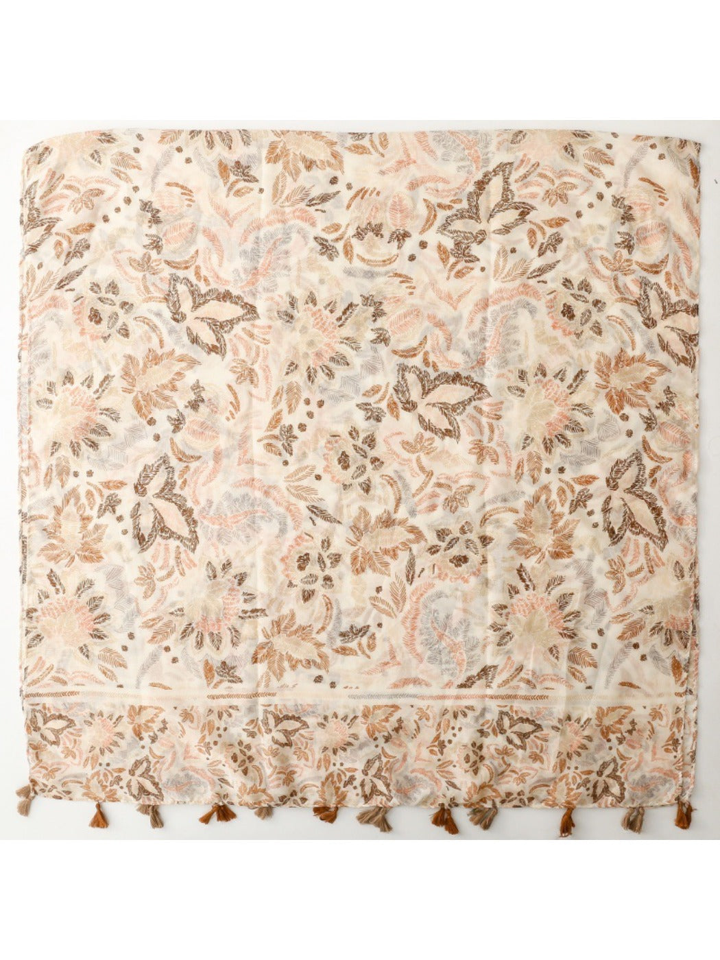 Scarvii - Boho Style Plant Floral Print Scarf - Chic & Fresh