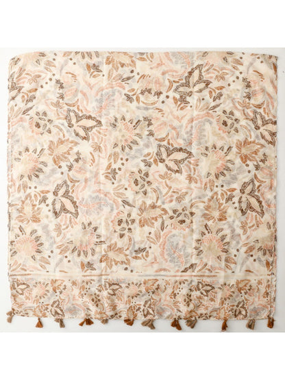 Scarvii - Boho Style Plant Floral Print Scarf - Chic & Fresh