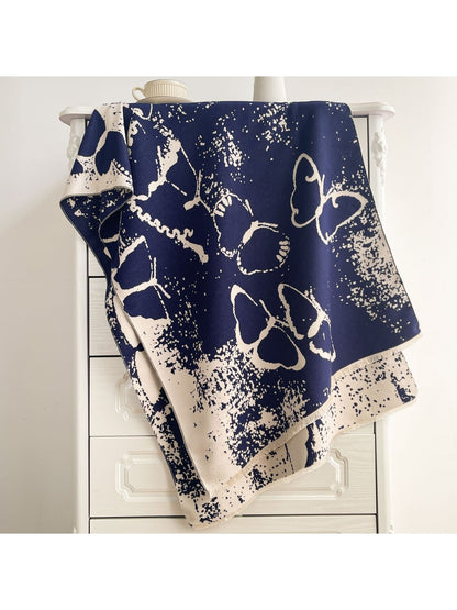 Scarvii - Graphic Butterfly Fringed Shawl