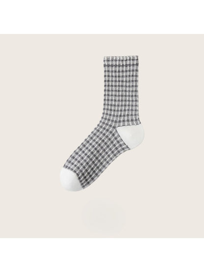 Rufia - Soft Checkered Waffle Crew Socks product image 4