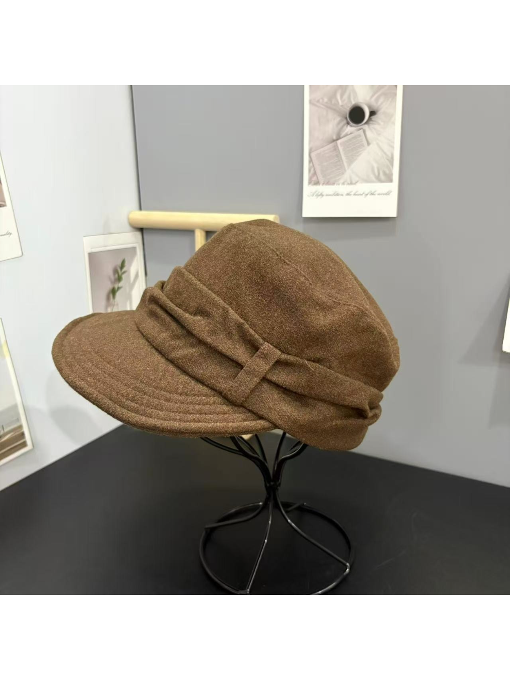 Haila - Pleated Brim Newsboy Cap