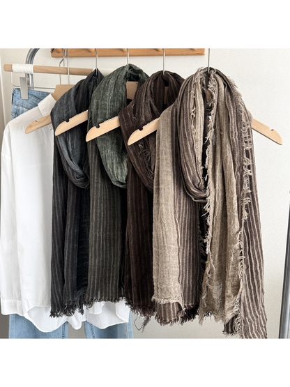 Scarvii - Soft Texture Fringe Scarf