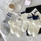 Rufia - White Mid-calf Socks with Various Patterns – 7 Options