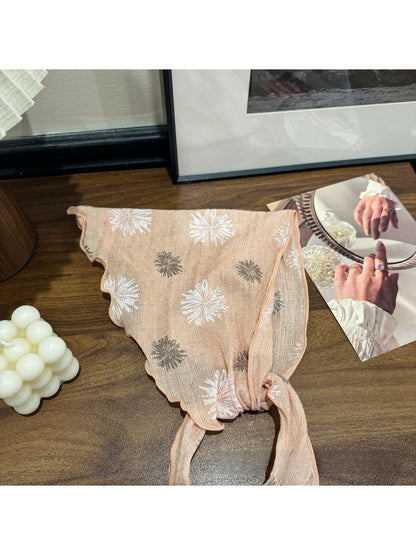Scarvii - Floral Print Triangle Bandana