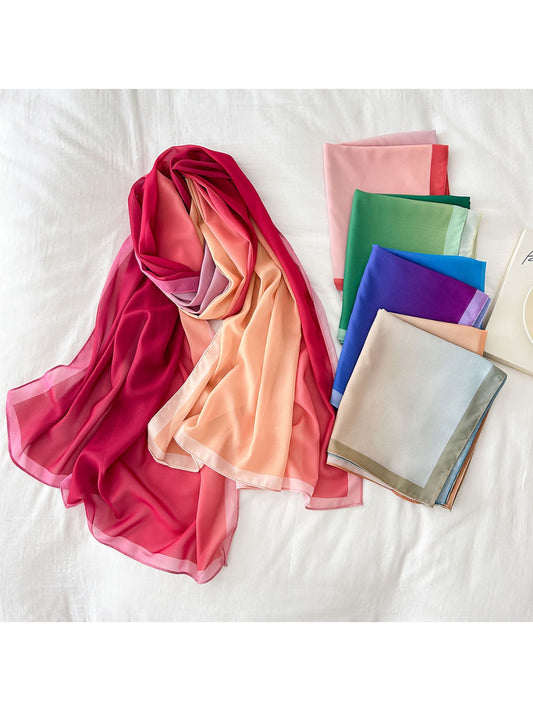 Scarvii - Soft Gradient Flow Chiffon Scarf