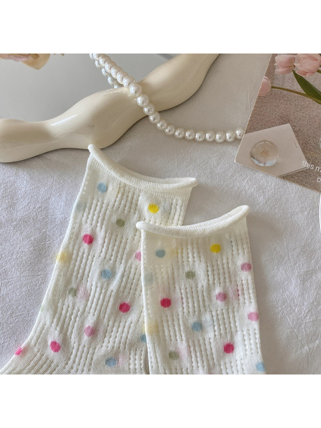 Rufia - Pastel Texture Mix Crew Socks