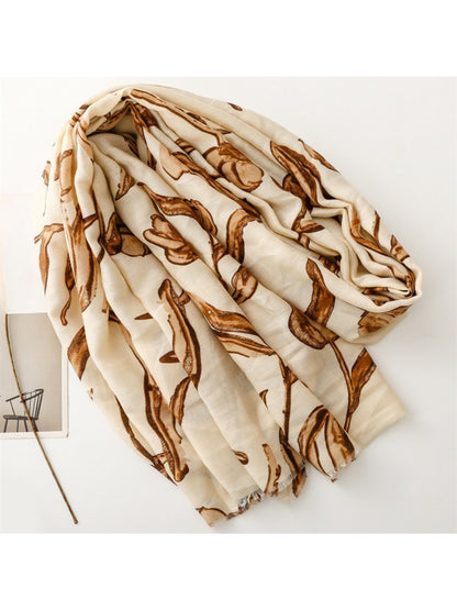 Scarvii - Abstract Tulip Sketch Print Scarf