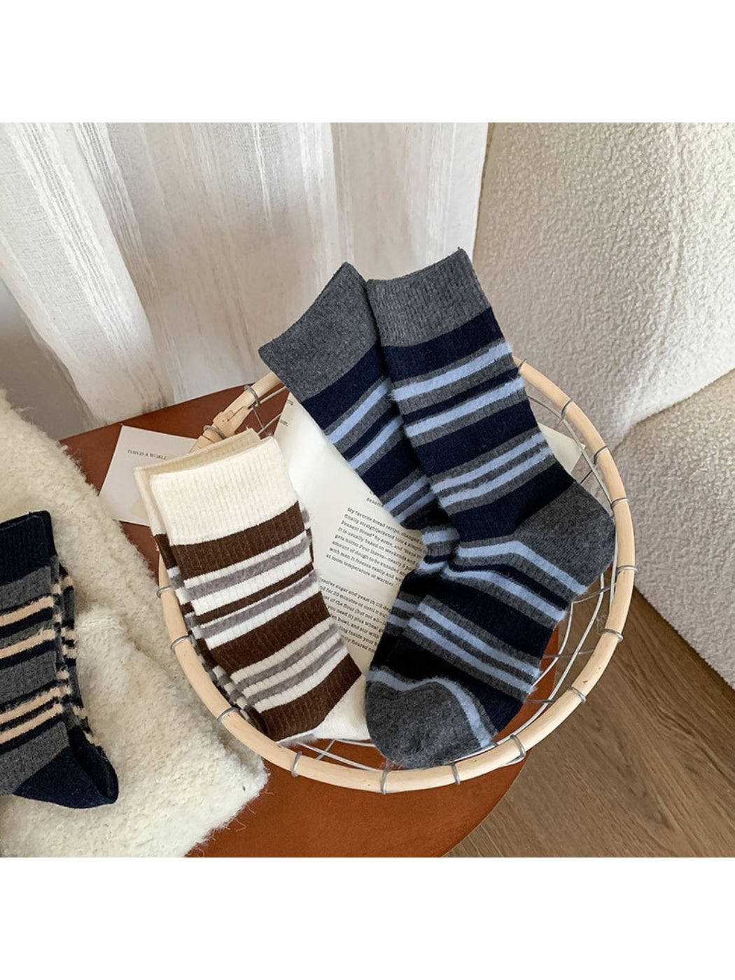 Rufia - Soft Stripe Crew Socks
