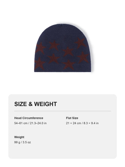 Haila - Star Jacquard Fleece-Lined Knit Beanie