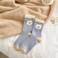 Rufia - Cute Dog Head Pattern Warm Floor Socks