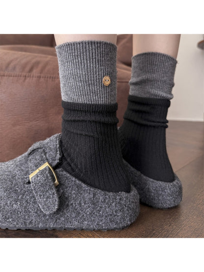 Rufia - Contrast Cuff Button Detail Crew Socks product image 1