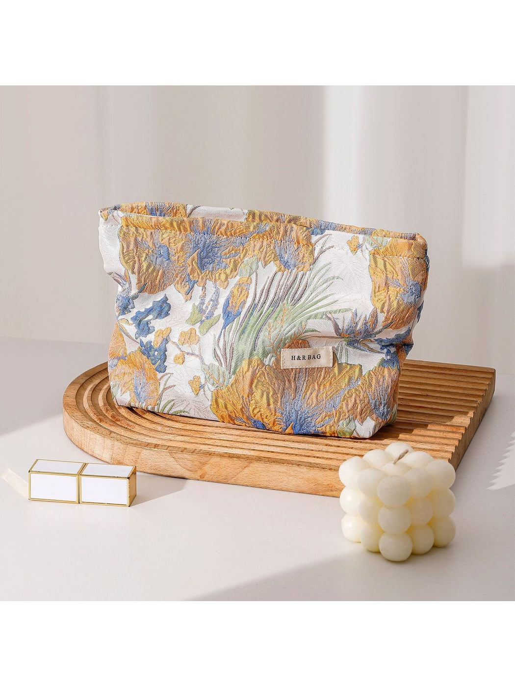 Cosbai - Retro Floral Everyday Handheld Clutch Bag