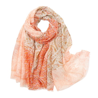Scarvii Artistic Fresh Print Scarf with floral motif