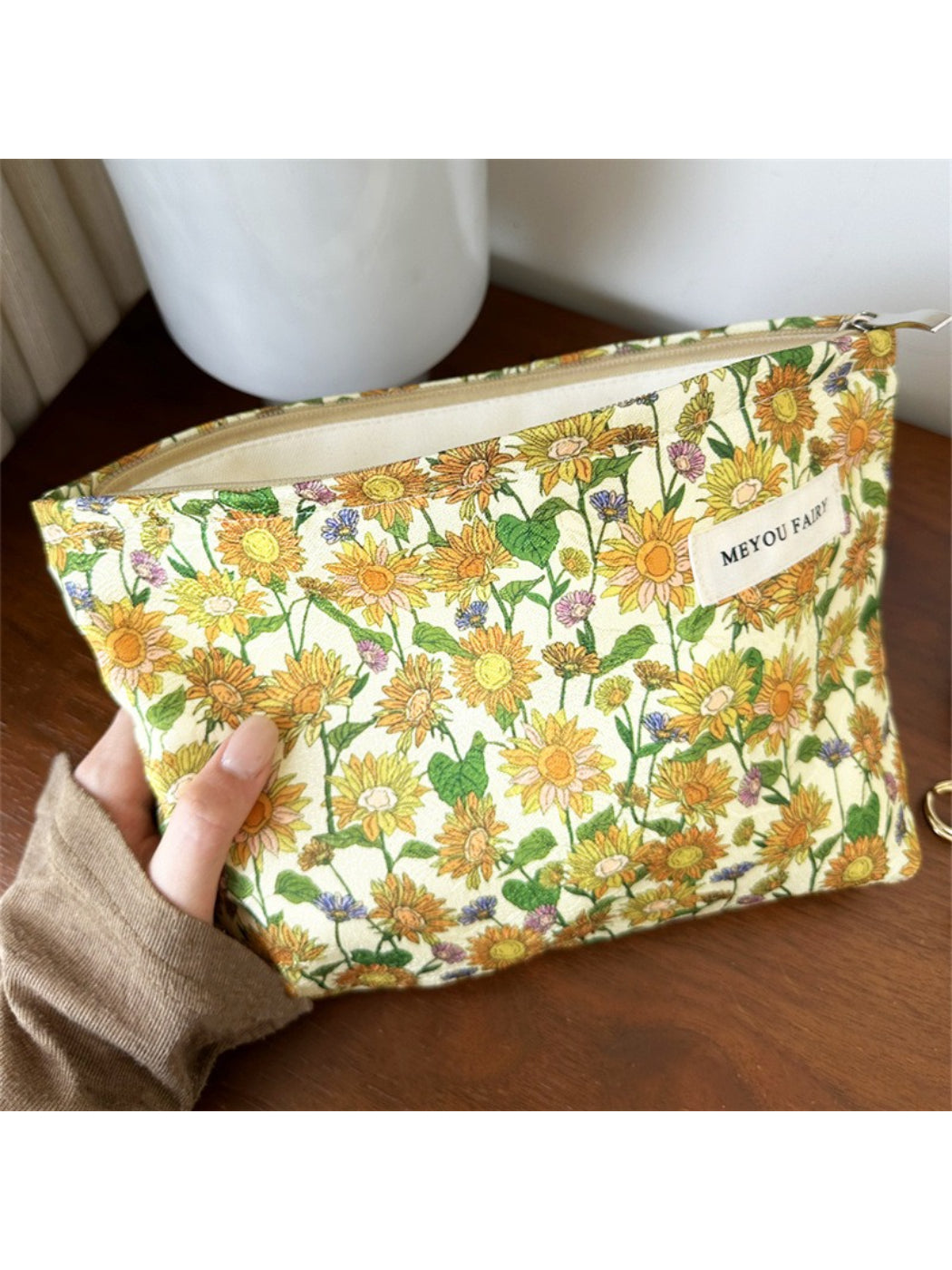 Cosbai Sunflower Print Toiletry Bag product image