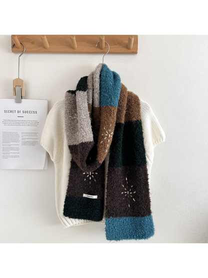 Scarvii - Starburst Color Block Knit Scarf