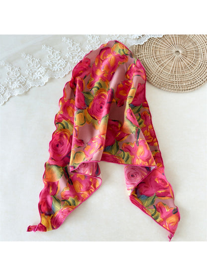 Scarvii - Retro Floral Triangle Head Wrap Bandana