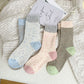 Rufia - Polka Dot Pattern Thickened Mid-Calf Socks