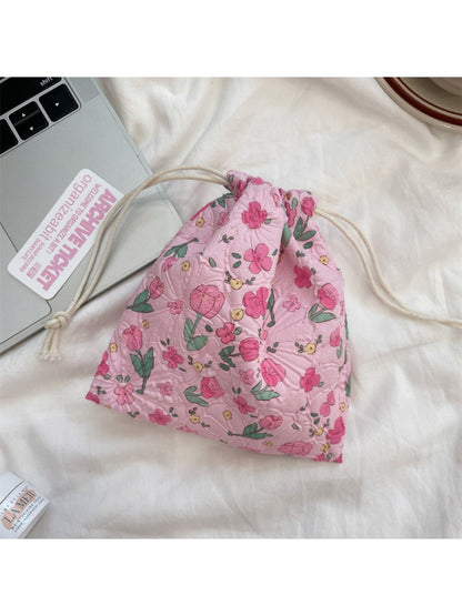 Cosbai cartoon drawstring pouch with drawstrings visible and pouch slightly open