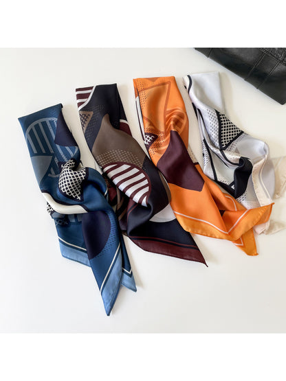 Scarvii - Abstract Geometric Print Square Scarf