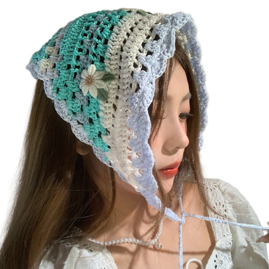 Scarvii floral triangle headscarf product photo 2