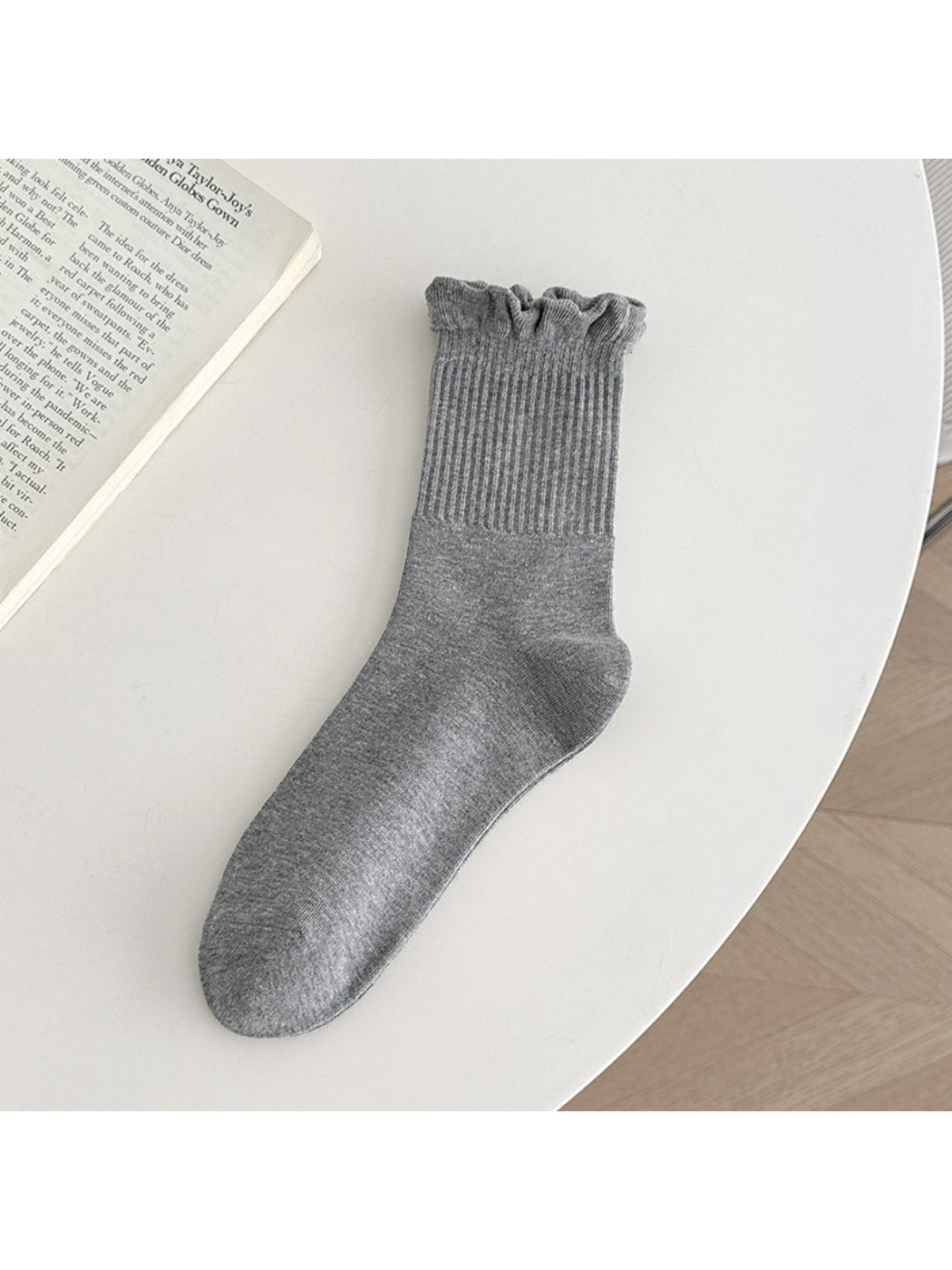Rufia - Ruffled Ribbed Soft Cozy Socks