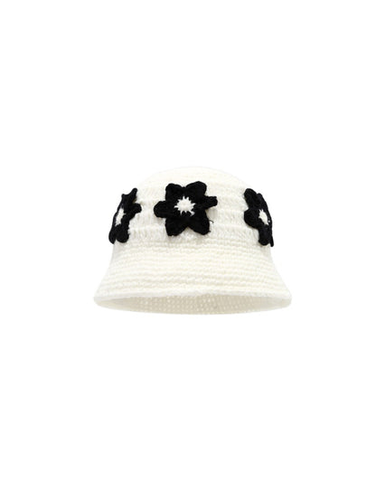 Haila - Floral Knitted Bucket Hat