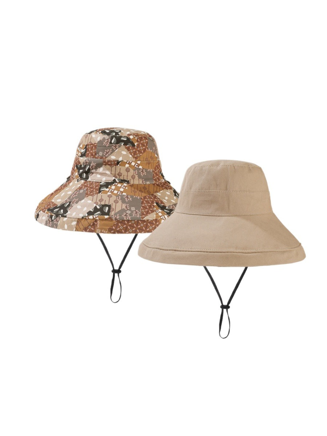 Haila bucket hat reversed to solid color side view