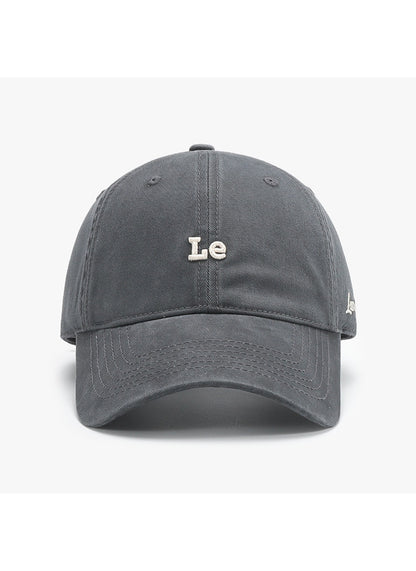 Haila - Casual Letter‑Print Curved‑Brim Baseball Cap