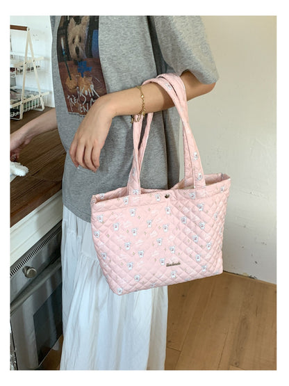 Cosbai - Tote Shoulder Bag with Cartoon Pattern