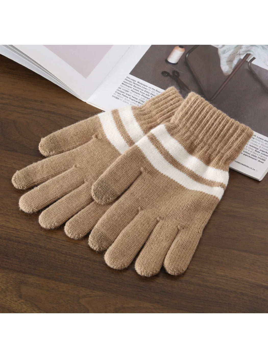 Gloving - Striped Knit Winter Gloves